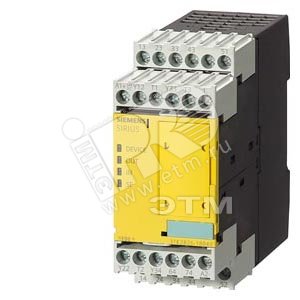 SIRIUS SAFETY RELAY WITH ENABLING CIRCUITS (FK), UC 24...240V, 45.0MM, SCREW TERMINAL,  FK INSTANT.: 2NO,  FK DELAYED: 2, SIGN.CIRC.: 3, 8 FUNCTION SWITCH, BASIC UNIT, MAX. CAT. EN954-1: 4, MAX. SIL ДО IEC61508:3, - SIEMENS