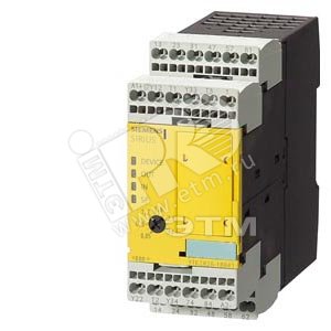 БЕЗОПАСНАЯ КОМБИНАЦИЯ, SIGUARD 45 MM, AC 24V 2НО РАЗРЕШАЮШИЕ КОНТАКТЫ, 1НЗ СИГНАЛЬНЫЕ КОНТАКТЫ, 2НО РАЗРЕШАЮШИЕ КОНТАКТЫ ЗАДЕРЖКА АВТОСТАРТА, 0, 05-3S ПРУЖИННЫЕ ЗАЖИМЫ - SIEMENS
