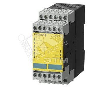 SIRIUS SAFETY RELAY  WITH REL.AND EL.ENABLING CIRC., DC 24V, 45.0MM, SCREW CONNECTION,  ENAB.CIRC.NON-DELAYED: 2S,  ENAB.CIRC.DELAYED: 2, MC: 1, MONITORED START, BASIC UNIT, MAX.ACHIEV. CAT. EN954-1: 4, MAX.ACHIEV. SIL ДО IEC61508:3, (3TK2845-1DB42) - SIEMENS