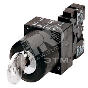 Переключатель круглый плоский замок O-I ключ 1НО (3SB3202-4AD11) - SIEMENS
