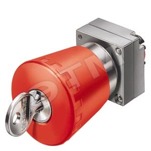 22MM METAL ROUND ACTUATOR: EMERGEN.-STOP MUSHR.PUSHB. 40MM WITH RONIS KEY-OPER.SWITCH LATCHING WITH KEY-OPER.SWITCH- UNLOCKING LOCK NO SB31 WITH HOLDER RED Z= 20 UNITS PACKED - SIEMENS