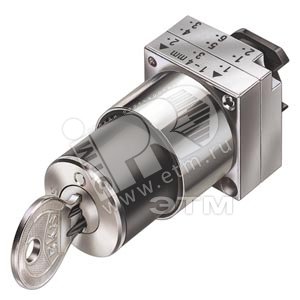 22MM METAL ROUND ACTUATOR: BKS KEY-OPER.SWITCH WITH 2 KEYS LEFT LATCH.,RI.MOMEN.CONT.TYPE 3 SWITCH POSITIONS I-O-II LOCK NO S1, REMOVAL POS. I WITH HOLDER Z= 20 UNITS PACKED - SIEMENS