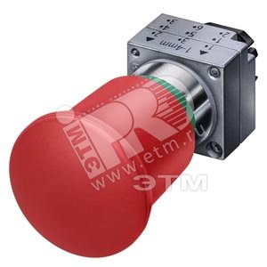 АВАРИЙНЫЙ СТОП КРУГЛЫЙ, С ДЕРЖАТЕЛЕМ, УПАКОВАННЫЙ, МЕТАЛЛИЧ., КРАСНЫЙ - SIEMENS