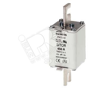 3NE3232-0B Вставка плавкая SITOR 400A, AC 1000V, типоразмер 1 - SIEMENS