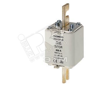 3NE4334-0B Вставка плавкая SITOR 500A, AC 800V, типоразмер 2 - SIEMENS
