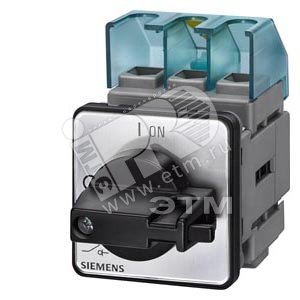 Переключатель 3п IU=16 P/AC-23A AT 400V=7.5KW 4 отверстия черный