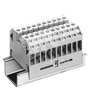8WA1011-0DG21 КЛЕММНЫЙ БЛОК ТЕРМОПЛАСТИКОВАЫЙ РАЗМЕР 4 10-ПОЛЮСН. ВИНТ. ПОДСОЕДИНЕНИЕ БЕЗ МАРКИРОВКИ
