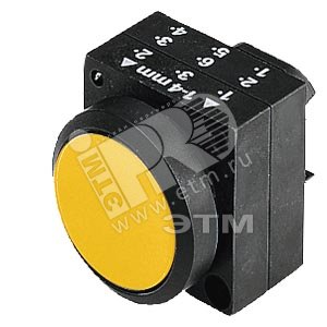 22MM PLASTIC ROUND ACTUATOR: PUSHBUTTON WITH FLAT BUTTON WITH HOLDER BLACK Z= 50 UNITS PACKED INSCRIPTION: O - SIEMENS