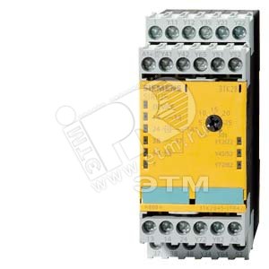 SIRIUS SAFETY RELAY  WITH REL.AND EL.ENABLING CIRC., DC 24V, 45.0MM, SCREW CONNECTION,  ENAB.CIRC.NON-DELAYED: 2S,  ENAB.CIRC.DELAYED: 1, MC: 1, SPRING-ACTUATED LOCK, BASIC UNIT, MAX.ACHIEV. CAT. EN954-1: 4, MAX.ACHIEV. SIL ДО IEC61508:3, (3TK2845-1FB44) - SIEMENS