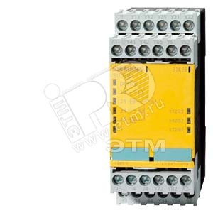 SIRIUS SAFETY RELAY  WITH REL.AND EL.ENABLING CIRC., DC 24V, 45.0MM, SCREW CONNECTION,  ENAB.CIRC.NON-DELAYED: 2S,  ENAB.CIRC.DELAYED: 2, MC: 1, AUTO A. MONITORED START, BASIC UNIT, MAX.ACHIEV. CAT. EN954-1: 4, MAX.ACHIEV. SIL ДО IEC61508:3, - SIEMENS