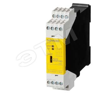SIRIUS SAFETY RELAY WITH RELAY ENABLING CIRCUITS, 230 V AC, 22.5MM, SCREW CONNECTION, BASIC UNIT, AUTO START, MONITORED START INSTANTANEOUS: 3S, DELAYED: 0S, SIGNALING CIRCUIT: 1NC, MAX. ERR. CAT. EN954-1: 4 SIL: 3, PL: E SIL: 3, PL: E - SIEMENS