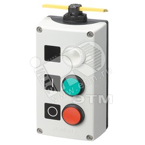 ENCLOSED PUSHBUTTON, PLASTIC VERSION A=EMERG.-STOP MUSHROOM PUSHB. 2 NC, YELLOW TOP PART AS-I EMERG.-STOP SAW WITH M12 PLUG-IN CONNECTOR 2 PLATES ENCL. LOOSE GER/ENG EMERGENCY-STOP - SIEMENS