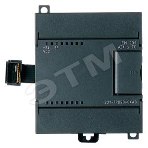 SIMATIC S7-200, МОДУЛЬ ТЕРМОПАР EM 231 TC, ТОЛЬКО ДЛЯ S7-22X CPU, 8 ВХОДОВ, +/-80 МВ И ТЕРМОПАРЫ ТИПА J,K,S,T,R,E,N, 15 БИТ + ЗНАК (6ES7231-7PF22-0XA0) - SIEMENS