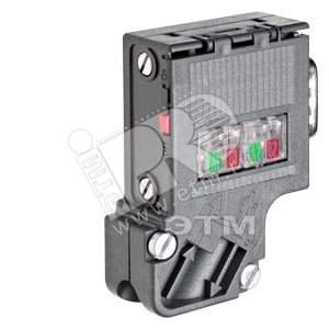 SIMATIC DP, СОЕДИНИТЕЛЬ ДЛЯ ПОДКЛЮЧЕНИЯ К PROFIBUS, ДО 12 МБИТ/С, ОТВОД КАБЕЛЯ ПОД УГЛОМ 35 ГРАДУСОВ, 16 X 72.7 X 34 MM, ПОДДЕРЖКА ТЕХНОЛОГИИ FAST CONNECT, БЕЗ ГНЕЗДА ДЛЯ ПОДКЛЮЧЕНИЯ ПРОГРАММАТОРА - SIEMENS