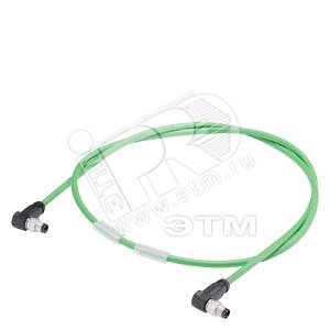 6ES7194-2LN10-0AB0 ШИННЫЙ КАБЕЛЬ ДЛЯ ET-ПОДКЛЮЧЕНИЯ. ПРЕДСОБРАН С 2 УГЛОВЫМИ СОЕДИНИТЕЛЯМИ M8. 4Х-ЖИ - SIEMENS