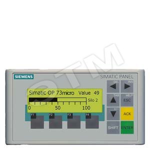 SIMATIC, ПАНЕЛЬ ОПЕРАТОРА OP 73MICRO ДЛЯ SIMATIC S7-200 3 ГРАФИЧЕСКИЙ ЖК-ДИСПЛЕЙ С ПОДСВЕТКОЙ,  НАСТРОЙКА В СРЕДЕ WINCC FLEXIBLE 2004 MICRO HSP, СОДЕРЖИТ БЕСПЛАТНОЕ ПО С ОТКРЫТЫМ КОДОМ, СМ. ПРИЛАГАЕМЫЙ CD, С ПОЛЬЗОВАТЕЛЬСКОЙ BA - SIEMENS