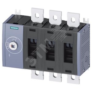 ВЫКЛЮЧАТЕЛЬ-РАЗЪЕДИНИТЕЛЬ 500A, ТР.4, 3-ПОЛ ФРОНТ.УПР. СЛЕВА БАЗ.БЛОК БЕЗ РУЧКИ ПЛОСКИЕ КЛЕММЫ