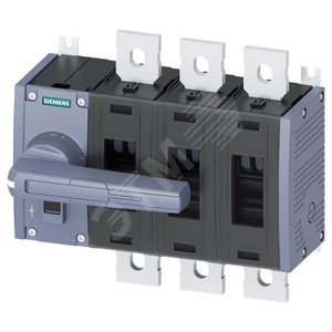 ВЫКЛЮЧАТЕЛЬ-РАЗЪЕДИНИТЕЛЬ 800A, ТР.4, 3-ПОЛ ФРОНТ.УПР. СЛЕВА КОМПЛЕКТНОЕ УСТР. С СЕРОЙ РУЧКОЙ ПЛОСКИ