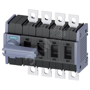 Выключатель-разъединитель 80А, ТР.2, четырехполюсный, фронтальное управление слева комплектное устройство с серой ручкой плоские клеммы включены фазовые барьеры