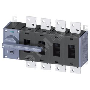 Выключатель-разъединитель 1250А, ТР.5, четырехполюсный, фронтальное управление слева комплектное устройство с серой ручкой плоские клеммы