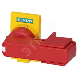 РУКОЯТКА ПРЯМОГО ПРИВОДА ПЛОСКОГО ТИПА DIN43880 ЖЕЛТО-КРАСНЫЙ ДЛЯ ТИПОРАЗМЕРА 2 - SIEMENS