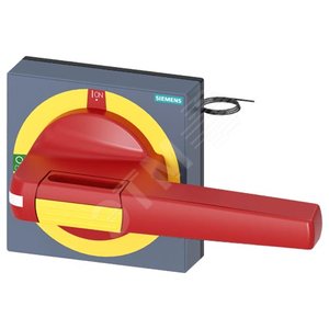 Ручка с маск.рамкой Аварийного останова с подсветкой размер 100x 100, для вала 10x 10, Test-0-I, руч