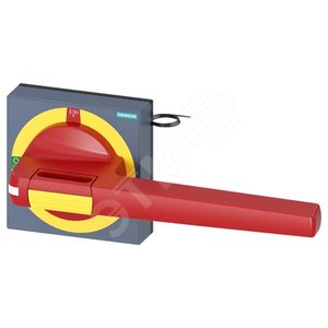 Ручка с маск.рамкой Аварийного останова с подсветкой размер 100x 100, для вала 12x 12, Test-0-I, руч - SIEMENS