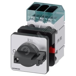 Выключатель главный трехполюсный, IU 16A рабочая коммутация при AC-23 A при 400В 7,5кВт фронт установка базовая установка с центральным отверстием 22,5мм ручка черный черный 48 x 48 мм