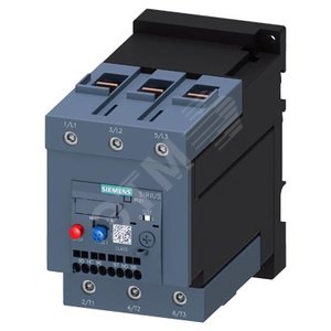 Реле перегрузки 80-100A, для защиты электродвигателя, типоразмер S3, класс 10, отдельная установка, главная цепь - винтовые клеммы, вспомогательная цепь -пружинные клеммы, сброс ручной-авто - SIEMENS