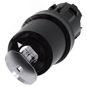 Переключатель с ключом CES с контролем ключа, 22 мм, круглый, пластмасса, номер замка SSG10 с 2 ключ