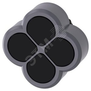 Выключатель кнопочный с четырьмя кнопками, 22 мм, круглый, пластмасса с металлическим фронтальным ко