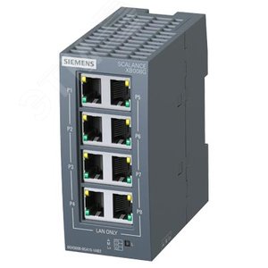 SCALANCE XB008G неуправляемый коммутатор Industrial Ethernet для 10/100/1000 Мбит/с, для создания не - SIEMENS