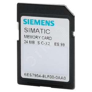 Карта памяти SIMATIC S7, MEMORY CARD FOR S7-1X00  CPU/SINAMICS, 3,3 V FLASH, 24 MBYTE