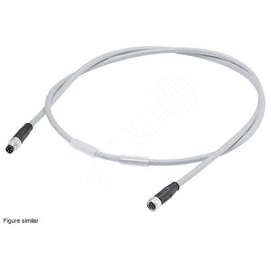 Кабель силовой M8 с полиуретановой оболочкой предсобран с вилкой M8 и розеткой M8 четырёхжильный дли