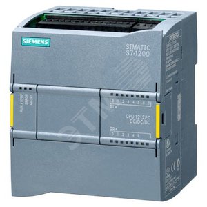 Процессор центральный 1212 FC (SIMATIC S7-1200F), компактное ЦПУ, DC/DC/DC, встроенные входы/выходы 8 DI =24 В, 6 DO =24 В, 2 AI =0 - 10 В, питание =20,4 - 28,8 В, память программы/данных — 100 кБ - SIEMENS