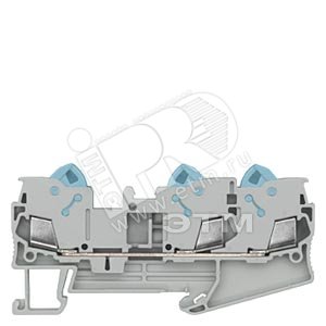 КЛЕММА ГИБРИДНАЯ БЫСТРОЕ И ПРУЖИННОЕ ПОДСОЕДИНЕНИЕ, 3 ТОЧКИ: 0.08 - 6 MM2, ШИРИНА: 6.2 MM, СИНЯЯ - SIEMENS