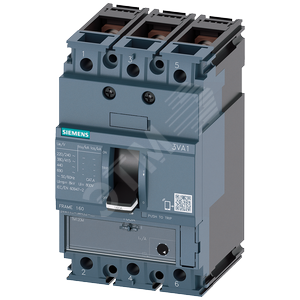 CIRCUIT BREAKER 3VA1 IEC FRAME 160 BREAKING CAPACITY CLASS M ICU=55KA @ 415 V 3-POLE,MOTOR STARTER P