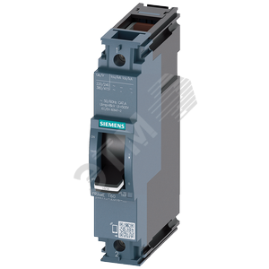CIRCUIT BREAKER 3VA1 IEC FRAME 160 BREAKING CAPACITY CLASS M @ 240 V 1-POLE, LINE PROTECTION TM210, FTFM, IN=50A OVERLOAD PROTECTION IR=50A FIXED SHORT CIRCUIT PROTECTION II=10 X IN CABLE CONNECTION