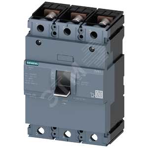 SWITCH DISCONNECTOR 3VA1 IEC FRAME 250 3-POLE SD100, IN=250A WITHOUT OVERLOAD PROTECTION WITHOUT SHORT CIRCUIT PROT. BUSBAR CONNECTION SHUNT TRIP (STL) 220-250 V DC. 208-277 V AC 2 AUXILIARY SWITCH HQ 1 TRIP ALARM SWITCH HQ