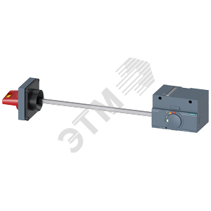 SIDE MOUNTED ROTARY OPERATOR EMERGENCY-OFF IEC IP65 ACCESSORY FOR 3VA1 250