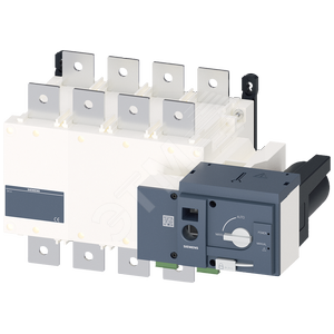 ДИСТ.УПРАВЛ.ПЕРЕКЛ.НАГРУЗКИ RTSE, 630A, 4-ПОЛ ФРОНТ.УПРАВЛ.БЛОК С ПРЯМ.ПРИВОД 230В ПИТАНИЕ ПЛОСКИЕ К