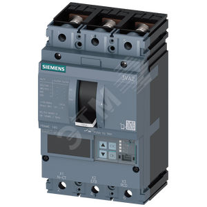 Автоматический выключатель 3VA2 IEC FRAME 160 BREAKING CAPACITY CLASS  C ICU=110KA @ 415 V 3-POLE, MOTOR PROTECTION ETU550M,  LSI, In=25A OVERLOAD PROTECTION IR=10A ...25A SHORT CIRCUIT PROTECTION ISD=1,2... 15X IN,II=3...15X IN BUSBAR CONNECTIO