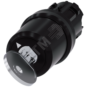 Актуатор поворотного переключателя ключ BKS 22мм пластик замок Е2(VW) без ключей 2 положения: O-I