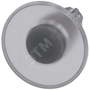 Актуатор грибовидной кнопки с возможностью подсветки, 22мм, круглый, глянцевый металл, CLEAR, 60мм,