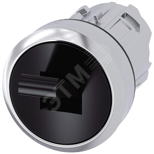 3SU1050-3EC10-0AA0 Актуатор тумблера 22мм круглый черный 2  положения o-i без фиксации металл глянце - SIEMENS