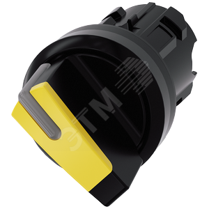 Актуатор поворотного переключателя с возможностью подсветки, 22мм, круглый, пластик, рукоятка коротк