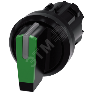 Актуатор поворотного переключателя с возможностью подсветки, 22мм, круглый, пластик, рукоятка коротк