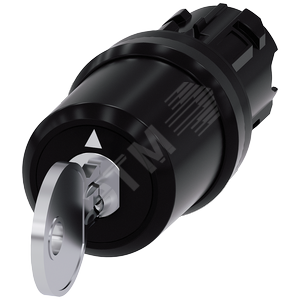 Актуатор поворотного переключателя с ключом CES 22мм пластик замок SSG10 2 ключа 3 положения: I-O-II