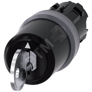 Актуатор поворотного переключателя с ключом IKON 22мм пластик замок 360012k1 2 ключа 3 положения: I-O-II