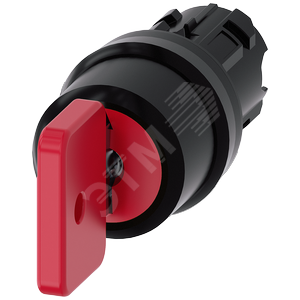 Актуатор поворотного переключателя с ключом o.m.r., 22мм, круглый, пластик, номер замка 73037, чёрны